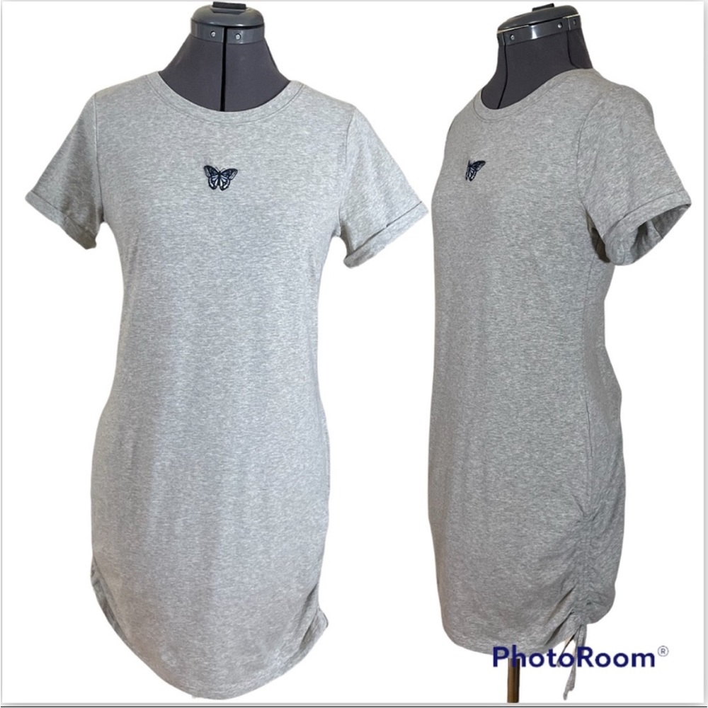Hollister Grey Butterfly T-shirt Dress Size Small